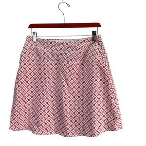 Great Northwest Golf Skort Womens Small Red Geometric Tennis Activewear Preppy
